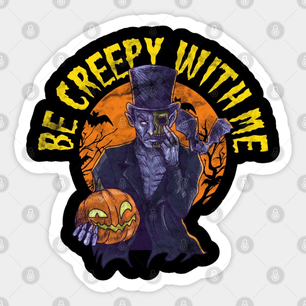 Be creepy with me Spooky Halloween Character Gift Sticker by creative